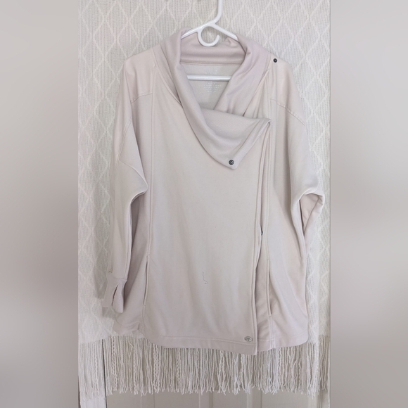 TAHARI Sport Wrap Sweater‎ Jacket with with faux leather on sleeves Size 2X - Picture 3 of 11